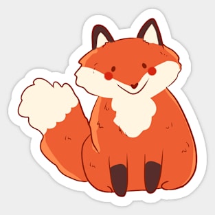 fox illustration Sticker